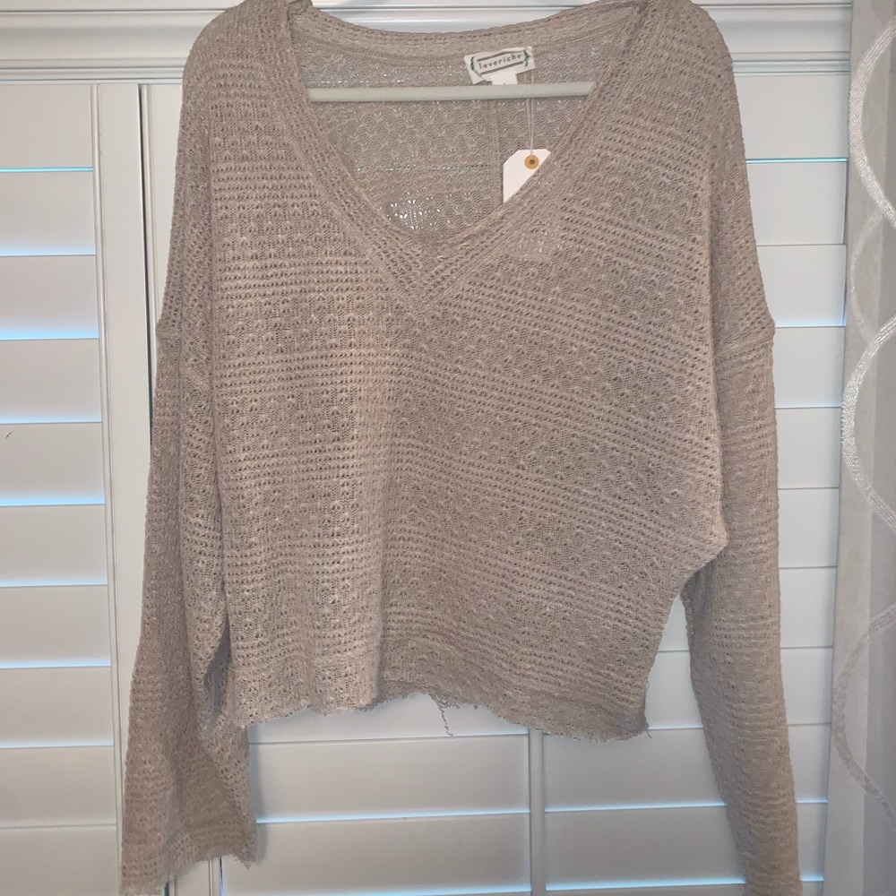 Light-knit long-sleeve top